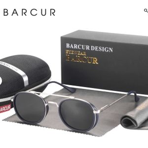 BARCUR Lunettes de soleil polarisées avec protection Bc 85-09 Bleu marine