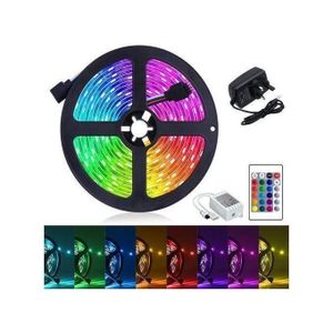 Bande lumineuse LED RGB étanche 5M 300 LEDs avec prise UK