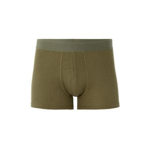 Celio Boxer uni en coton stretch gaufré - KAKI -