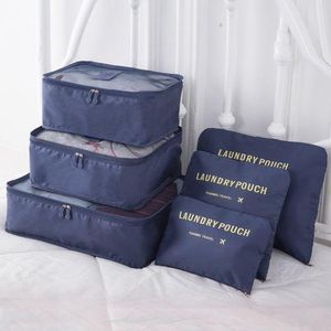 Ensemble De 6 Sacs De Rangement De Voyage Pour Vêtements, Organisateur Bien Rangé, Pochette De Valise De Garde-Robe, Sac De Rangement De Voyage, Étui De Chaussures, Sac Cube D'Emballage