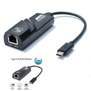 Adaptateur Usb Type C 3.0 vers Ethernet RJ45 sans pilote10/100/1000Mbps LAN Gigabit