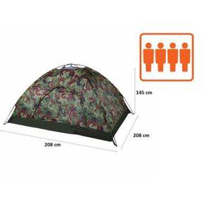 TENTE DE CAMPING 4 PERSONNES 208x208x145 cm