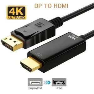 Adaptateur DisplayPort vers HDMI avec Qualité 4K UHD - Performance Supérieure pour une Expérience Visuelle Exceptionnelle