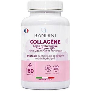 Bandi Collagène Marin + Acide Hyaluronique 180 Gélules pour Peau, Articulations et Cheveux