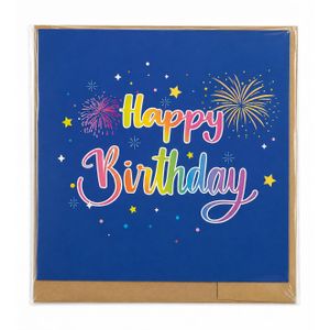 Carte d’anniversaire Happy Birthday avec enveloppe