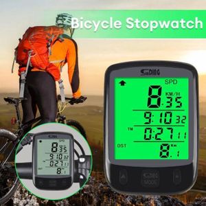 Compteur vélo numérique étanche avec écran LCD lumineux et odomètre