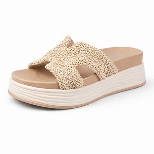 Tifano Sandale Compense pour femme beige