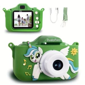 كاميرا رقمية للأطفال PODDYPONY، بطاقة SD 32 جيجابايت مشمولة/أخضر