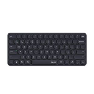 Rapoo E9050L Ultra Slim Multi Device W/L & BT Keyboard, Rechargeable, BT4.0/5.0, 2.5GHz, 78Keys, Aluminium Alloy Frame, 5.3mm Slim, 500mAh Battery, Laptop/Tablet/Desktop, Silent Keys, Windows/Mac Dark Grey