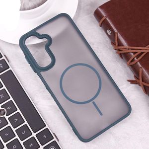 Case جراب MagSafe غير لامع لسامسونج جالاكسي A17 5G باللون الأزرق