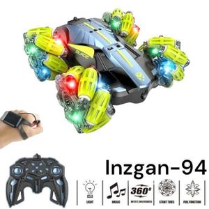 Voiture avec télécommande, capteur de gravité, contrôlable par des gestes et avec télécommande 2.4GHz