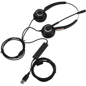 Casque pour Centre D'appels léger USB avec Microphone, Suppression du Bruit pour Ordinateur