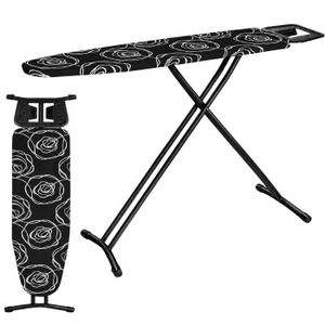 Taurus Sleek Nouvelle Table à Repasser 120x35CM Hauteur Réglable Pliable Noire