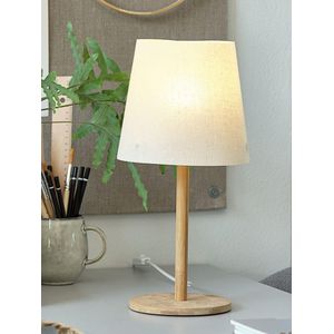 Lampe de Table Bambou Naturel Ø19x39cm Style Scandinave E14