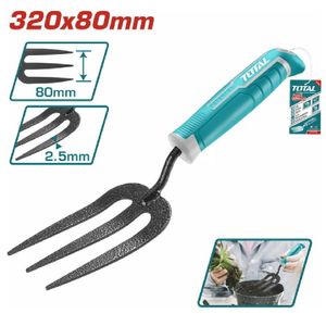 TOTAL Fourche de Jardinage Professionnelle  - Acier au Carbone - 320mm