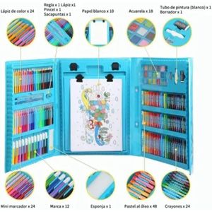 Set de 208 Crayon de couleur aquarelle pour enfant Coffret de peinture 