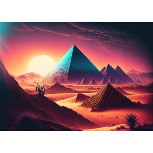 The glow of retro futurism  Poster Chambre Haute Qualité