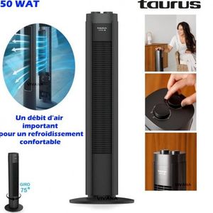 Taurus Ventilateur BABEL Colonne 86cm 50w 3 Vitesses De Controle
