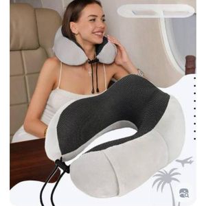 Oreiller cervical en forme de U,Cou et oreiller cervical dispositif de soutien du cou relaxation Bien-être & Massage minerve gonflable