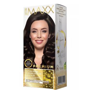 Teinture capillaire MAXX DELUXE Premium, ton 5.0 Châtain clair, 110 g, 3 pcs.