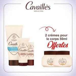 Cavailles Pack Hydratation : Gel Douche Crème De Lait + Crème Mains + Baume À Lèvres = 2 Crèmes Corps 50Ml Offertes