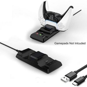 Chargeur Manette PS5 Double Chargeur Station de charge Manette Playstation 5 + Cable Type C , indicateurs LED 