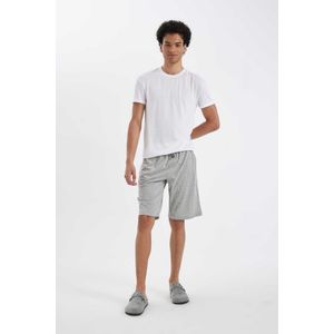 Defacto Pantalons tricotés coupe classique pour hommes - C8984AX - Gris Chiné