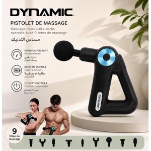 Dynamic Pistolet de Massage  avec 9 Têtes