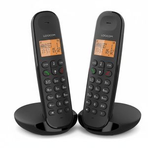 Logicom Iloa 250 – Telephone Sans Fil DECT Duo avec Mains Libres - Couleur aléatoire