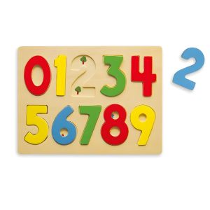 Puzzle Éducatif - Chiffres en Bois - Apprentissage des Nombres pour Enfants - Multicolore