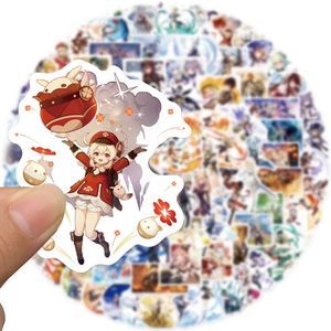 25 Q03 NEW Genshin Impact Cartoon Open World Game Stickers for Motorcycle