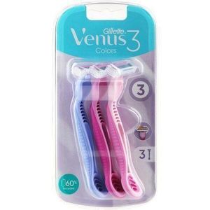 Venus 3 RASOIR COLORS SIMPLY 3 LAMES 3,UNITES Tête pivotante