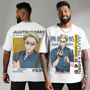 BENYAHYA STORE Oversized T-shirt Jujutsu Kaisen Teshirt Blanc Anime Manga Japan Kento Nanami Tshirt