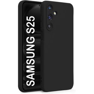  جراب سيليكون لهاتف سامسونج جالاكسي S25 باللون الاسود 