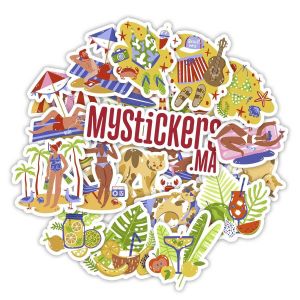 Pack de 20 stickers Été HD UV