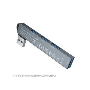 USB Hub 4-in-1  5Gbps, FH1 Hub USB 3.0 4 ports pour ordinateur portable, clé USB, console, clavier, souris