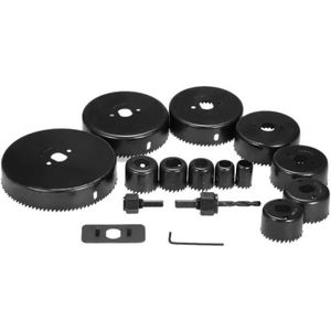 Kit de 16 scies cloches pour la découpe et le perçage du bois et Plâtre , diamètres 3/4" à 5".