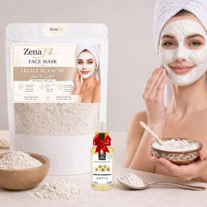Zena Argile blanche visage poudre 250g naturelle + huile de Camomille 30ml gratuit