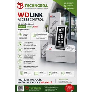 WDLINK Contrôle d'accès et Digicode WIFI étanche Métallique via App Tuya avec 10000 utilisateurs (WDCA06EW)