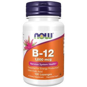 Now Vitamine B12 1000 mcg, 100 pastilles, 1000 µg, B-12, 1,000 mcg, 100 Lozenges, Santé du Système Nerveux