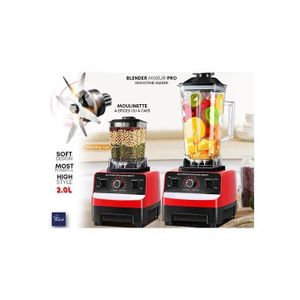 TATCH Professionnel Blender Lourd 2L 15Vts 2Bocaux multifonction Broyeur Glaces Puissant Smoothie et Bébé