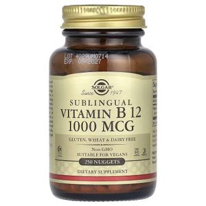 Solgar Vitamine B12 sublinguale, 1 000 mcg, 250 comprimés