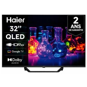 Haier QLED Smart TV 32" Full HD Google TV, Dolby Audio, Bluetooth & Wi-Fi 2ans  garantie frameless  H32S80EFX,Haier
