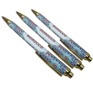 Lot de 3 Stylos Zellij Marocain – Cadeau authentique et raffiné du Maroc