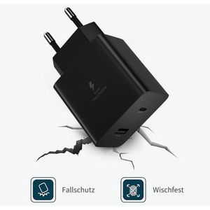 Samsung Chargeur Adaptateur 35W Super rapide Port PD type-c 35W + Port USB A 15W sans câble