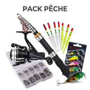 Lixada Kit de pêche complet "PACK PÊCHE" 2.1 mètres - Prêt à l'emploi!