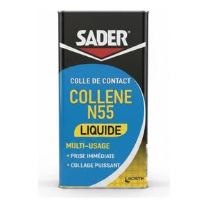 Sader Colle de Contact Collene N55 - Multi-Usage Puissant - Pour Bricolage et Rénovation - Liquide 5 Litres