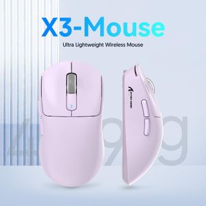 ATTACK SHARK Souris de Jeu sans Fil/Filaire BT/2.4G X3 Couleur (Purple)