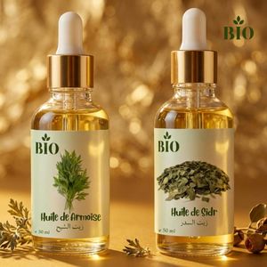Bio Huile de Armoise 50 ml et Huile de Sidr 50 ml cosmétique naturel