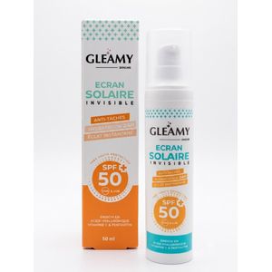Écran solaire - GLEAMY - Invisible SPF50+ - Hydratation 24H - Anti-taches - Non comédogène